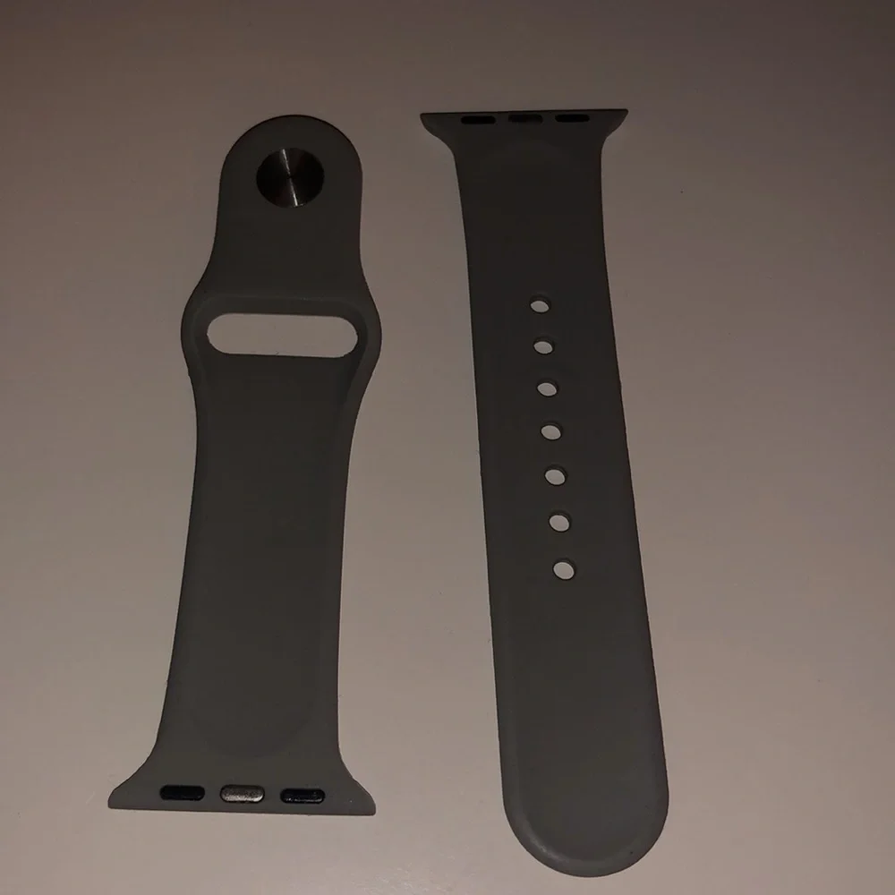 Apple Watch Grey Silcone Band